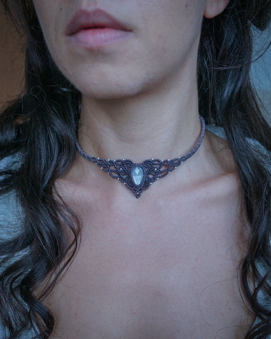 Collana Peonia con Adularia