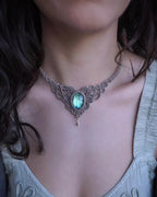 Collana Peonia con Labradorite